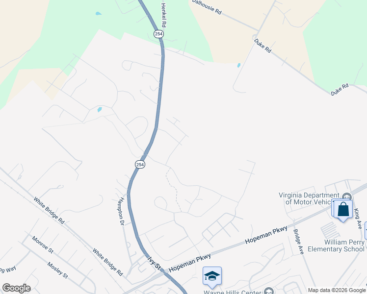 map of restaurants, bars, coffee shops, grocery stores, and more near 6371 Ivy Street in Waynesboro