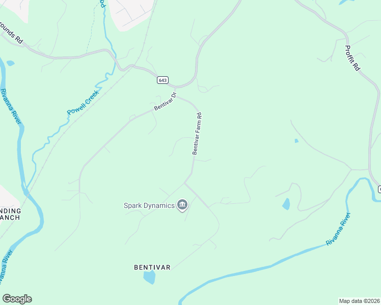 map of restaurants, bars, coffee shops, grocery stores, and more near 1946 Bentivar Farm Road in Charlottesville