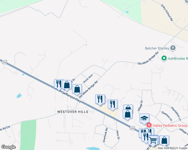 map of restaurants, bars, coffee shops, grocery stores, and more near 83 Avon Avenue in Waynesboro