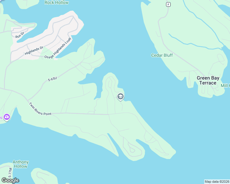map of restaurants, bars, coffee shops, grocery stores, and more near 298 Mission Bay Boulevard in Camdenton