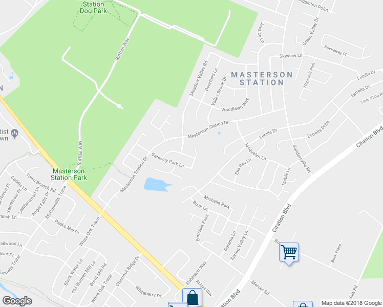map of restaurants, bars, coffee shops, grocery stores, and more near 257 Gateway Park Circle in Lexington