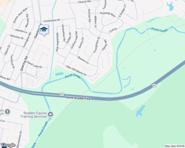 map of restaurants, bars, coffee shops, grocery stores, and more near 11313 Bold Forbes Boulevard in Louisville