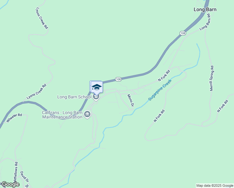 map of restaurants, bars, coffee shops, grocery stores, and more near 25955 Scenic Drive in Mi-Wuk Village