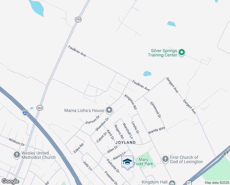 map of restaurants, bars, coffee shops, grocery stores, and more near 760 Kingston Road in Lexington