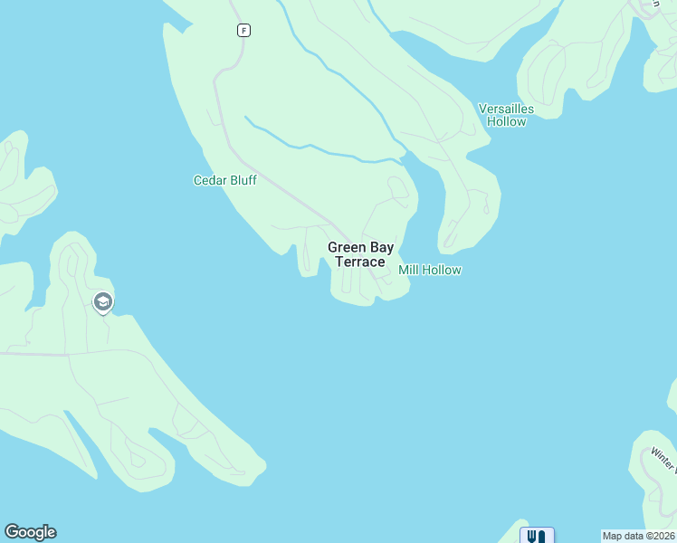 map of restaurants, bars, coffee shops, grocery stores, and more near 115 Greenbay Terrace in Sunrise Beach