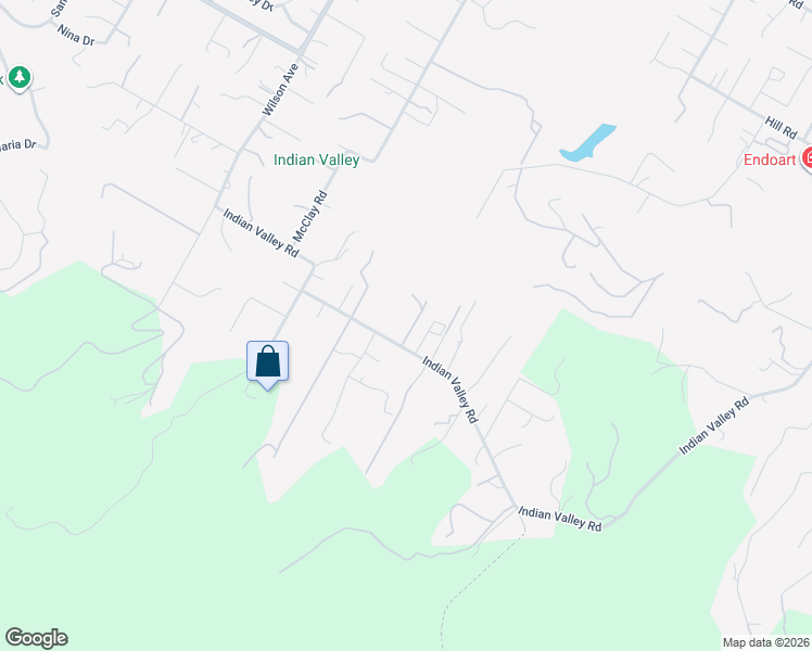 map of restaurants, bars, coffee shops, grocery stores, and more near 1848 Indian Valley Road in Novato