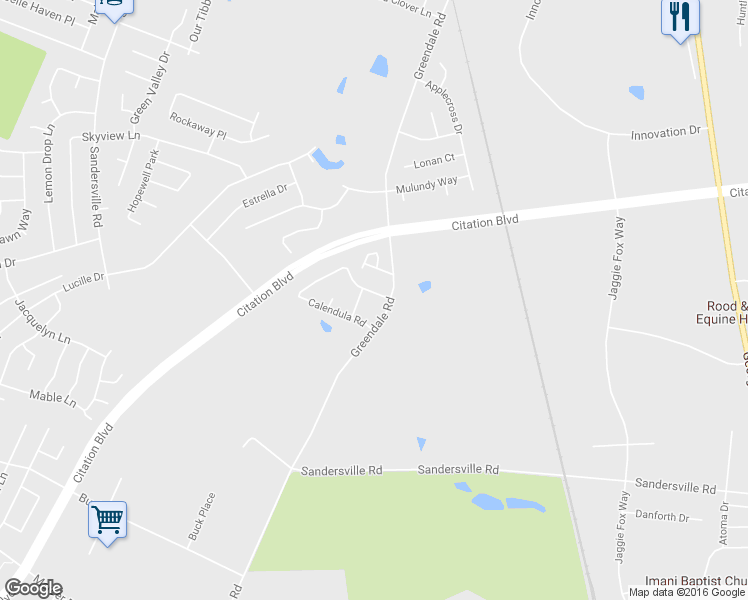 map of restaurants, bars, coffee shops, grocery stores, and more near 2408 Fieldrush Road in Lexington