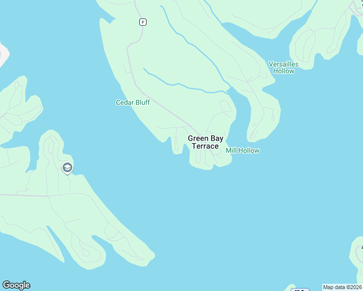 map of restaurants, bars, coffee shops, grocery stores, and more near 115 Greenbay Terrace in Sunrise Beach