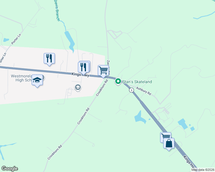 map of restaurants, bars, coffee shops, grocery stores, and more near 67 Crookhorn Road in Montross