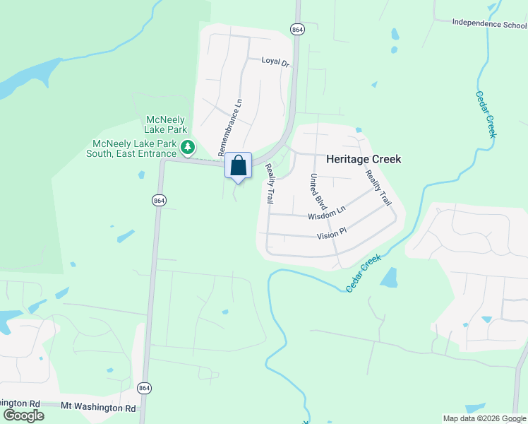 map of restaurants, bars, coffee shops, grocery stores, and more near 11422 Reality Trail in Louisville