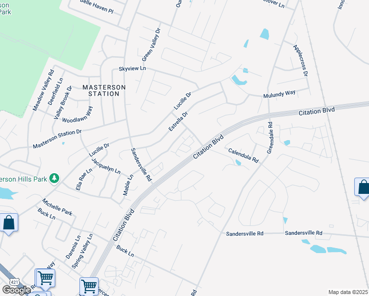 map of restaurants, bars, coffee shops, grocery stores, and more near 2700 Magnolia Springs Drive in Lexington