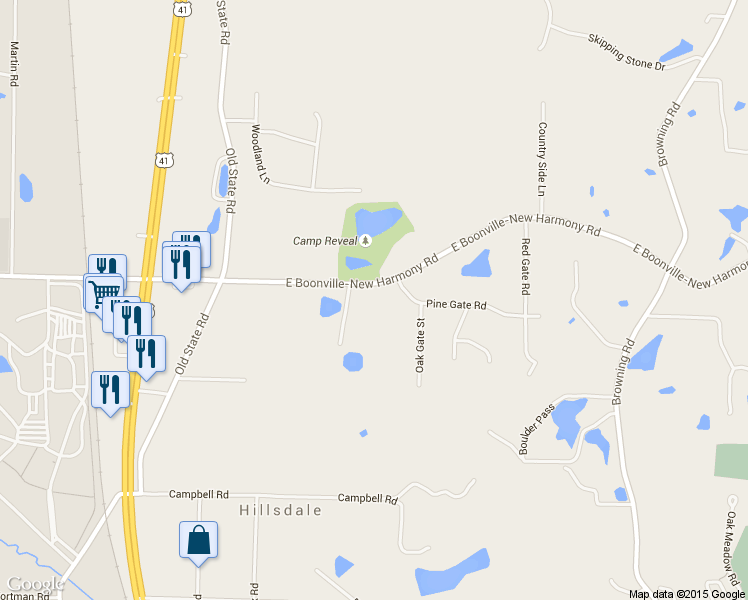 map of restaurants, bars, coffee shops, grocery stores, and more near 945 Pine Gate Road in Evansville