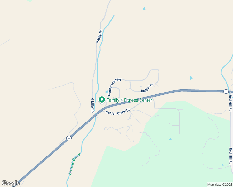 map of restaurants, bars, coffee shops, grocery stores, and more near 4237 Cedar Circle in Angels Camp