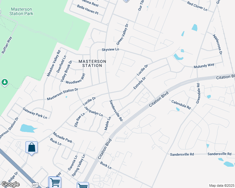 map of restaurants, bars, coffee shops, grocery stores, and more near 524 Lucille Drive in Lexington