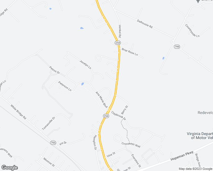 map of restaurants, bars, coffee shops, grocery stores, and more near 39 Stoney Creek Circle in Waynesboro