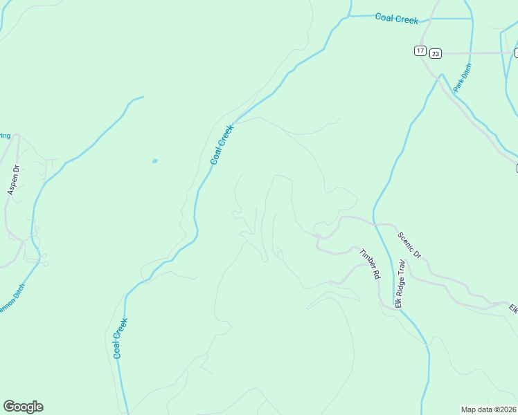 map of restaurants, bars, coffee shops, grocery stores, and more near Elk Ridge Trail in Ridgway