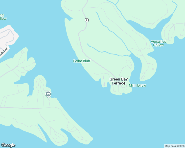 map of restaurants, bars, coffee shops, grocery stores, and more near State Highway F in Sunrise Beach