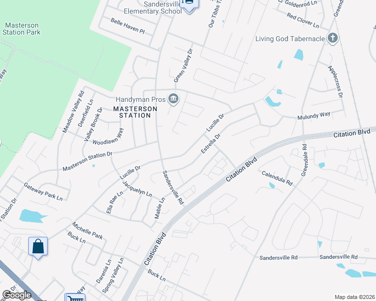 map of restaurants, bars, coffee shops, grocery stores, and more near 611 Lucille Drive in Lexington