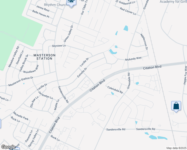 map of restaurants, bars, coffee shops, grocery stores, and more near 2701 Magnolia Springs Drive in Lexington