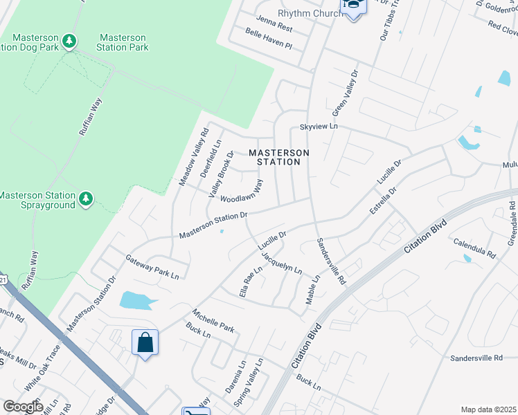 map of restaurants, bars, coffee shops, grocery stores, and more near 353 Masterson Station Dr in Lexington