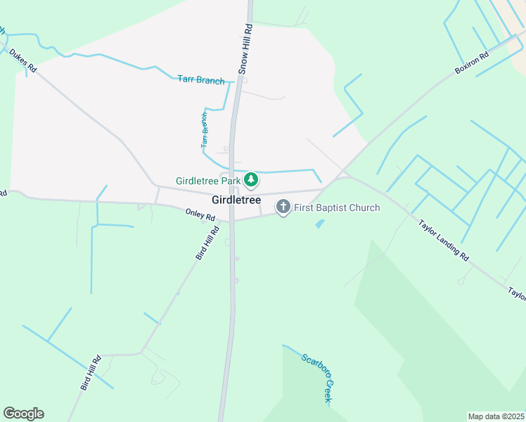 map of restaurants, bars, coffee shops, grocery stores, and more near 5901 Taylor Landing Road in Girdletree