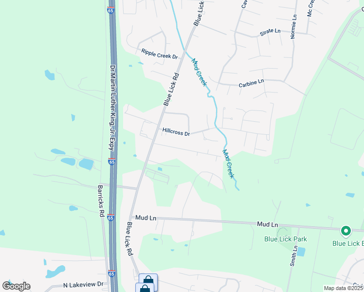 map of restaurants, bars, coffee shops, grocery stores, and more near 3707 Susan Lane in Louisville