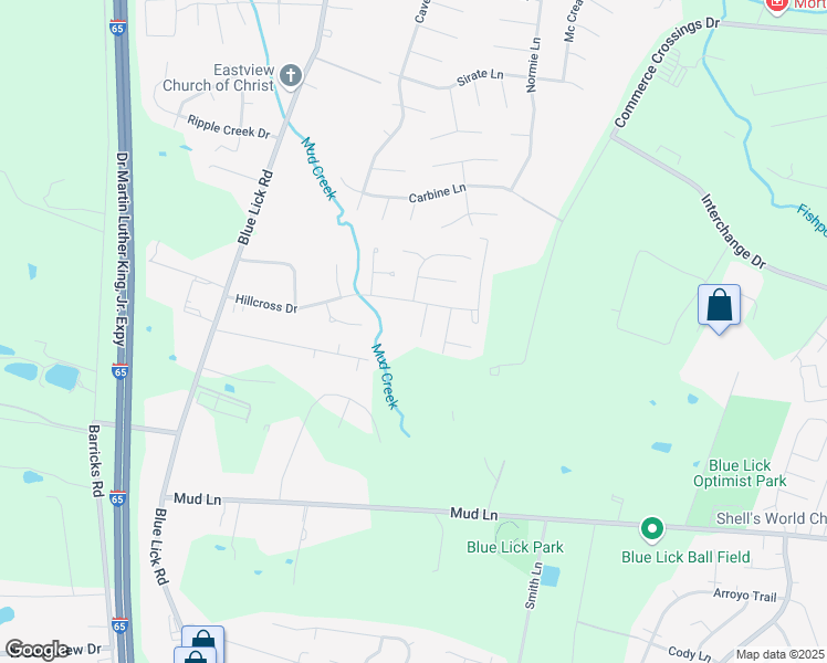 map of restaurants, bars, coffee shops, grocery stores, and more near 11708 Autumn Forest Court in Louisville