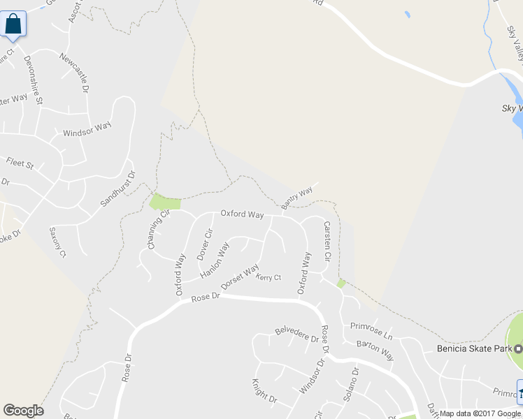 map of restaurants, bars, coffee shops, grocery stores, and more near 829 Oxford Way in Benicia