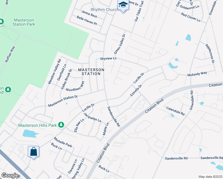 map of restaurants, bars, coffee shops, grocery stores, and more near 2813 Sandersville Road in Lexington