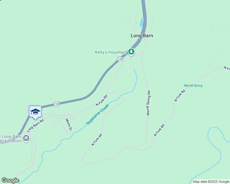 map of restaurants, bars, coffee shops, grocery stores, and more near 25986 North Fork Road in Long Barn