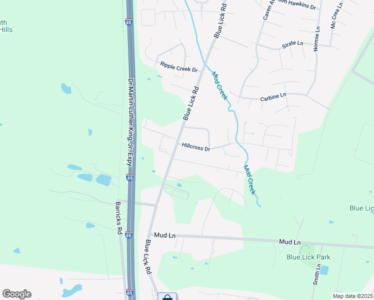 map of restaurants, bars, coffee shops, grocery stores, and more near 3613 Hillcross Drive in Louisville