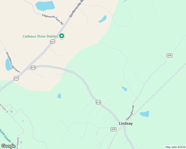 map of restaurants, bars, coffee shops, grocery stores, and more near 2065 Lindsay Road in Gordonsville