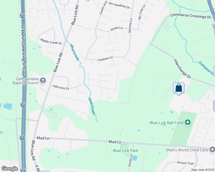 map of restaurants, bars, coffee shops, grocery stores, and more near 4004 Cedarway Court in Louisville