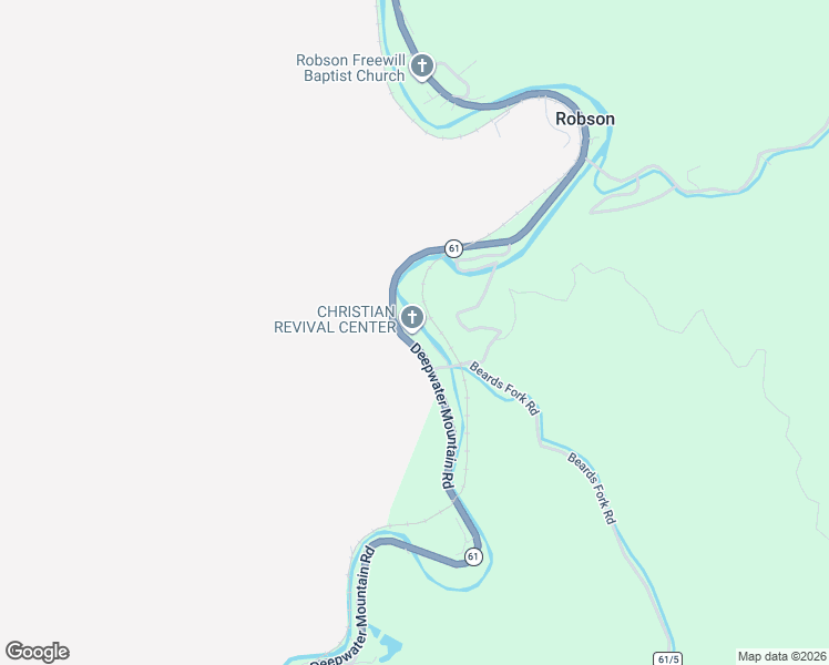 map of restaurants, bars, coffee shops, grocery stores, and more near 12490 Deepwater Mountain Rd in Robson