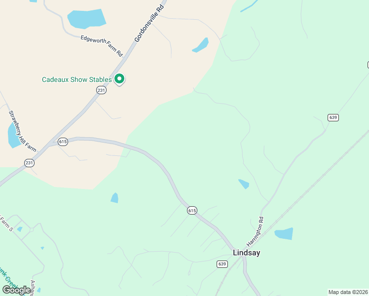 map of restaurants, bars, coffee shops, grocery stores, and more near 2065 Lindsay Road in Gordonsville