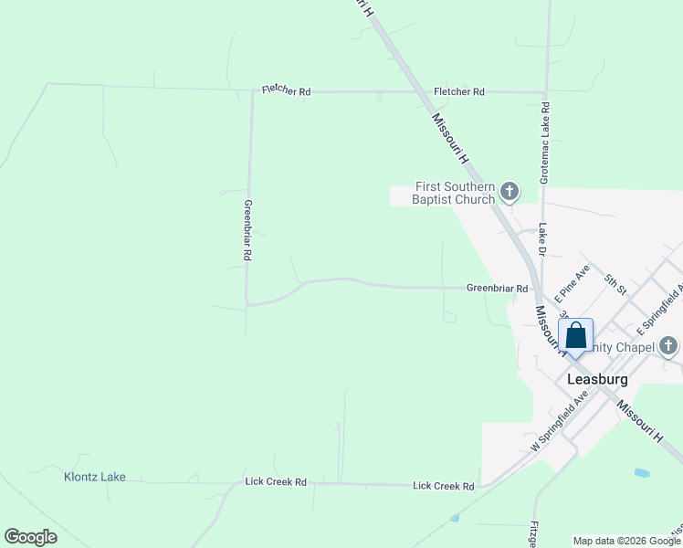 map of restaurants, bars, coffee shops, grocery stores, and more near 545 Greenbriar Road in Leasburg