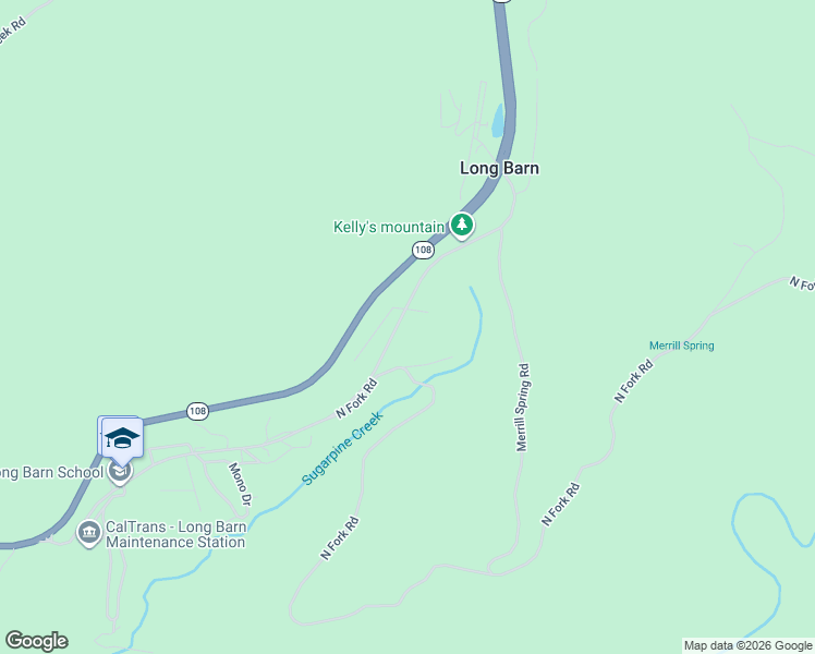 map of restaurants, bars, coffee shops, grocery stores, and more near 26161 Long Barn Road in Mi-Wuk Village