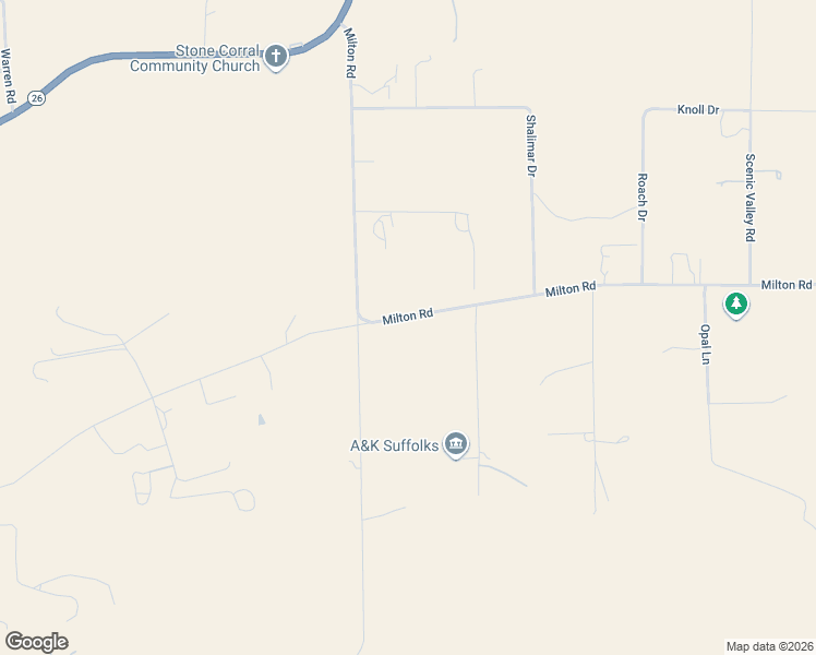 map of restaurants, bars, coffee shops, grocery stores, and more near 9909 Milton Road in Valley Springs