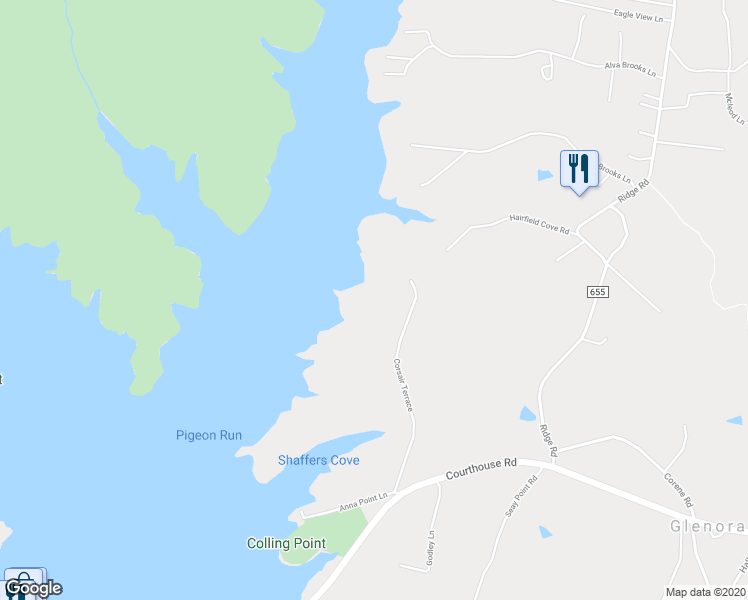 map of restaurants, bars, coffee shops, grocery stores, and more near 5036 Corsair Terrace in Mineral