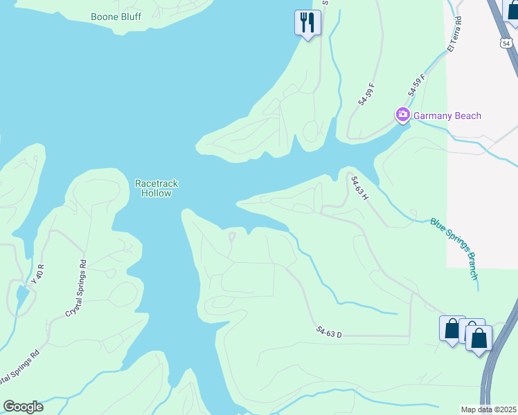 map of restaurants, bars, coffee shops, grocery stores, and more near 1427 Runabout Drive in Osage Beach