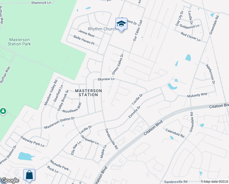 map of restaurants, bars, coffee shops, grocery stores, and more near 528 Green Valley Drive in Lexington