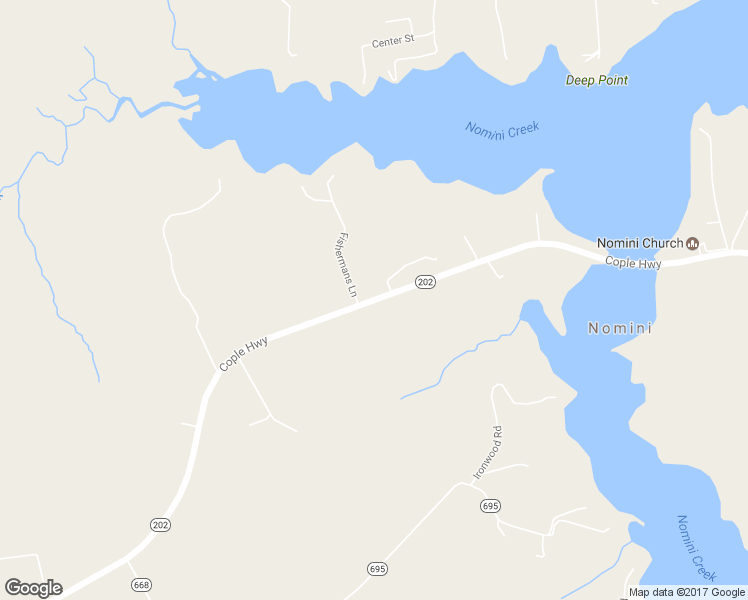 map of restaurants, bars, coffee shops, grocery stores, and more near 2811 Cople Hwy in Montross