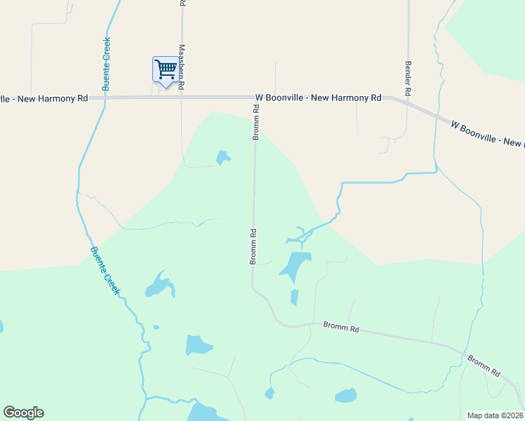 map of restaurants, bars, coffee shops, grocery stores, and more near 4310-4440 Bromm Road in Evansville