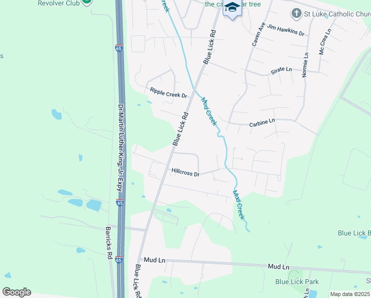 map of restaurants, bars, coffee shops, grocery stores, and more near 10411 Hillpark Drive in Louisville