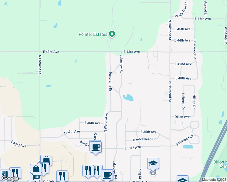 map of restaurants, bars, coffee shops, grocery stores, and more near 1 Martin Road in Hutchinson