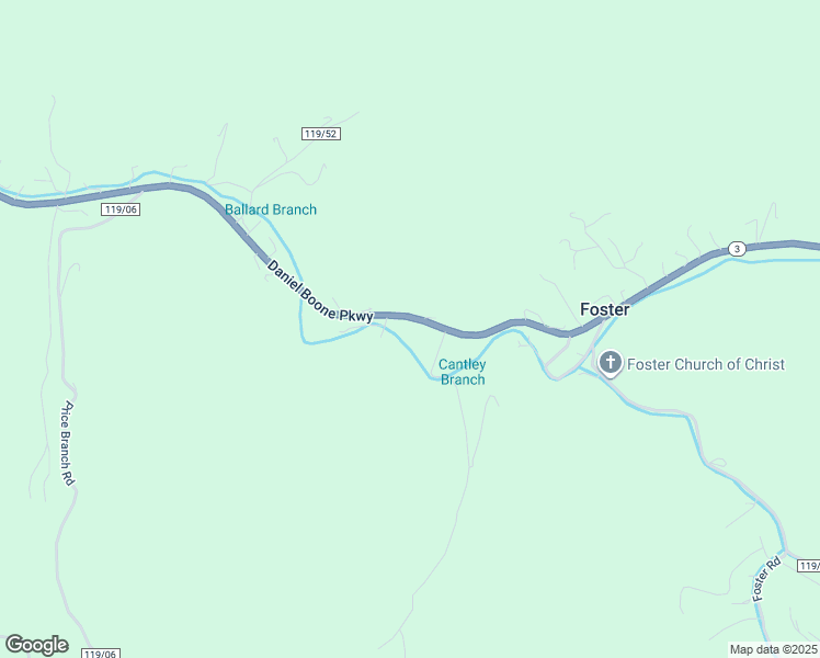 map of restaurants, bars, coffee shops, grocery stores, and more near 6310 Daniel Boone Parkway in Foster
