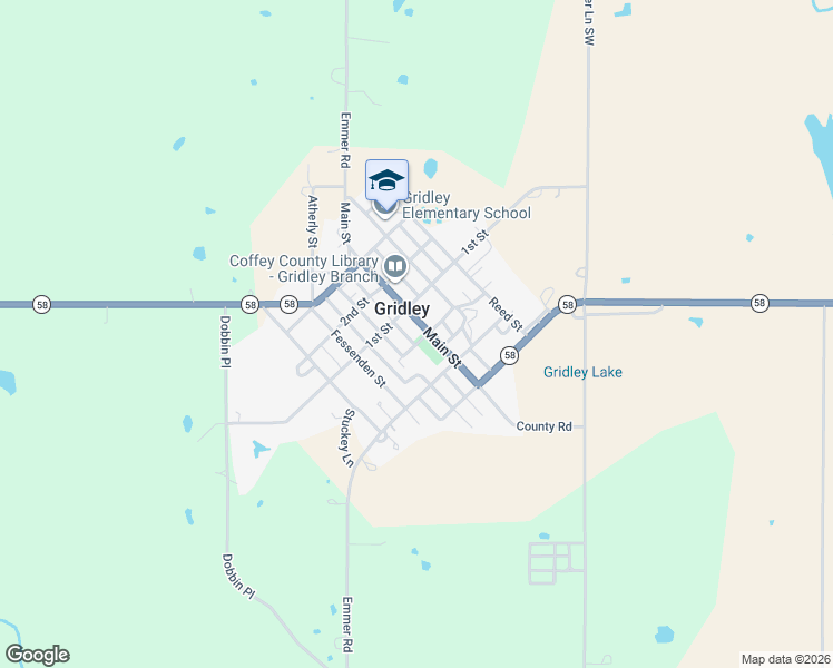 map of restaurants, bars, coffee shops, grocery stores, and more near 403 Main Street in Gridley