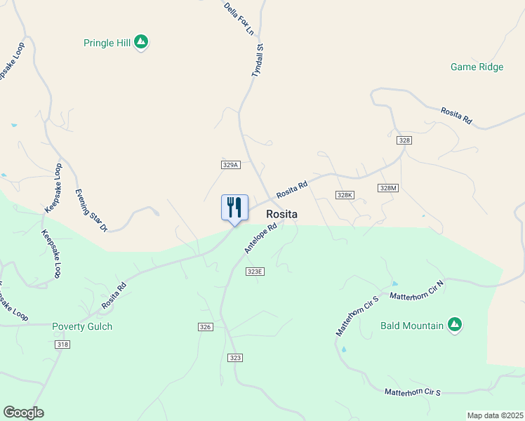 map of restaurants, bars, coffee shops, grocery stores, and more near 6780 Rosita Road in Westcliffe