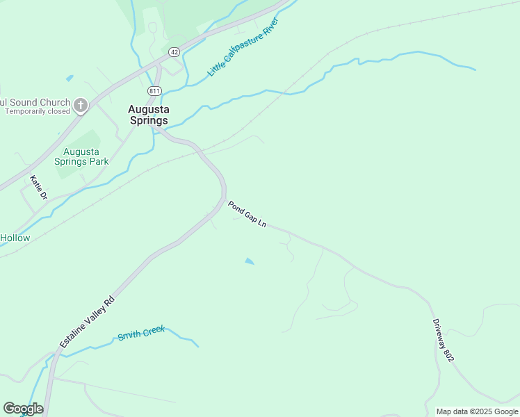 map of restaurants, bars, coffee shops, grocery stores, and more near 60 Pond Gap Lane in Craigsville