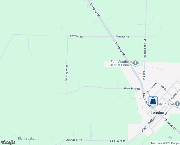 map of restaurants, bars, coffee shops, grocery stores, and more near 545 Greenbriar Road in Leasburg